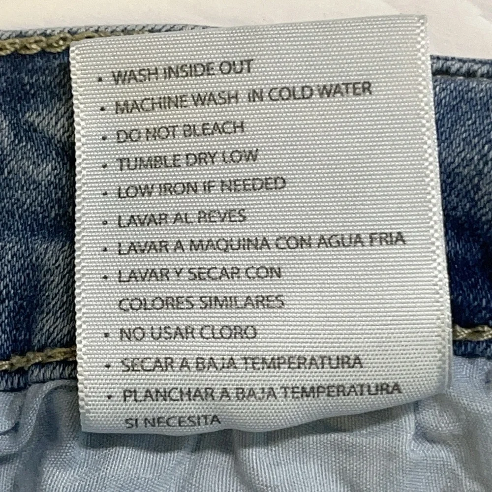 KanCan Womens Denim Shorts Micro Mini Frayed Hem Grunge Stretch Small
